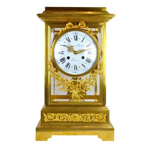 Louis XVI Style Gilt Bronze Regulator Clock