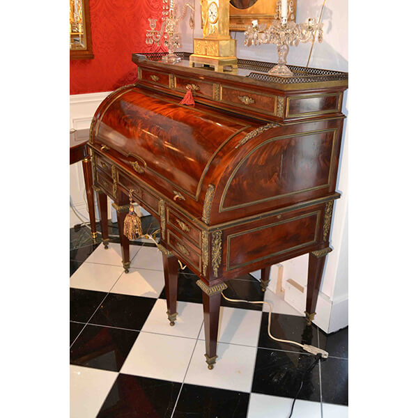 Louis XVI Style Roll Top Desk Three Centuries Shop Antiques