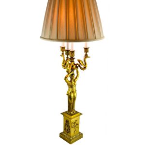 Russian Empire Figural Candelabra Lamp