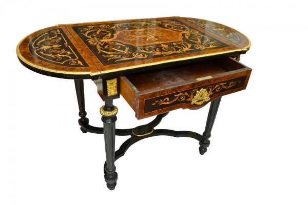 Napoleon 75 Table dappoint en bois dacajou 75 x 30 x 30 cm gu/éridon petite table en bois style colonial
