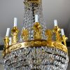 Empire Gilt Bronze and Crystal Chandelier