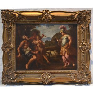 antique french paintings three