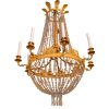 French Empire Gilt Bronze and Crystal Chandelier
