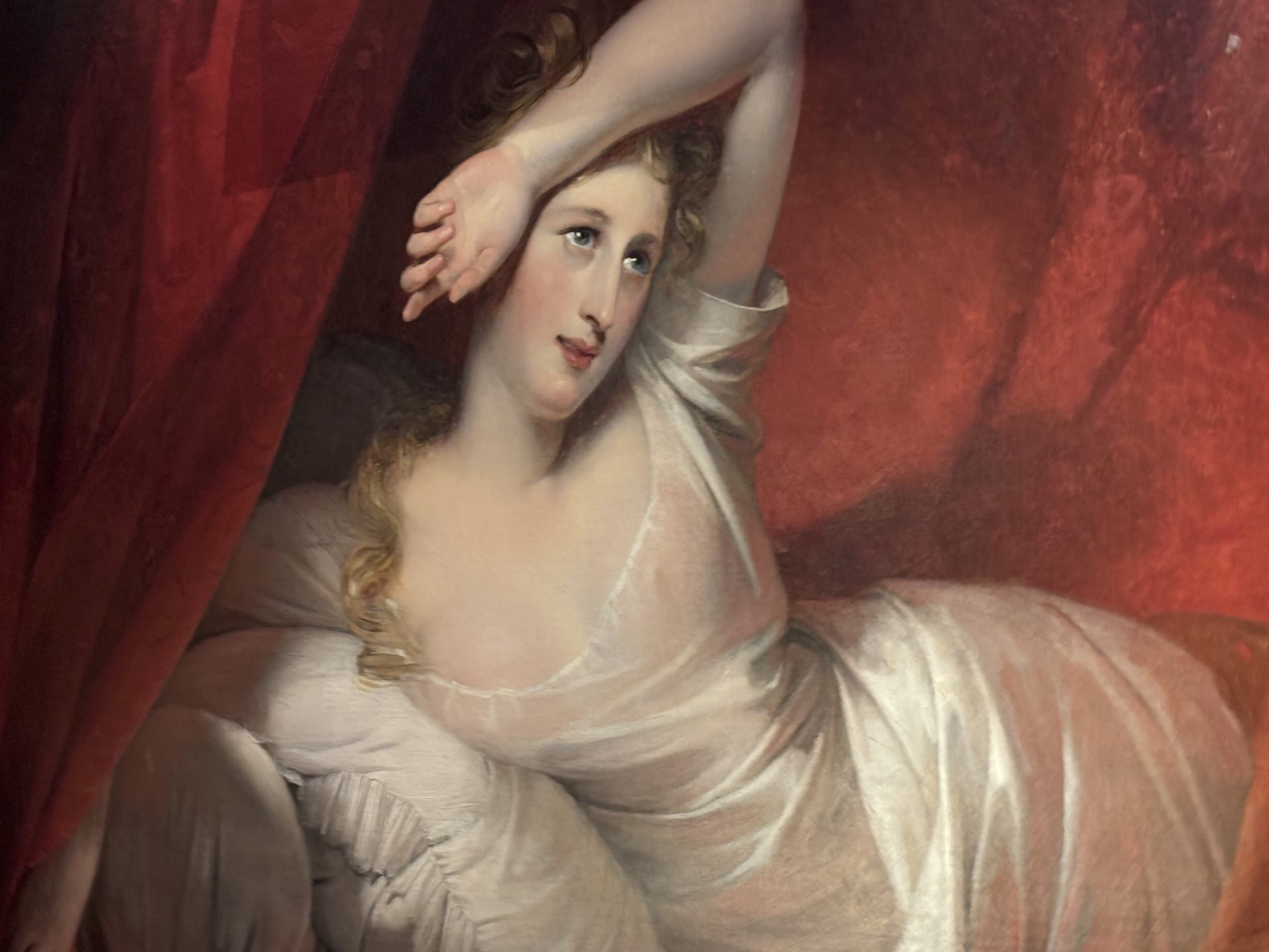 Oil Painting by Claude-Marie Dubufe titled 'Morning' or 'Le Reveil' - Image 26