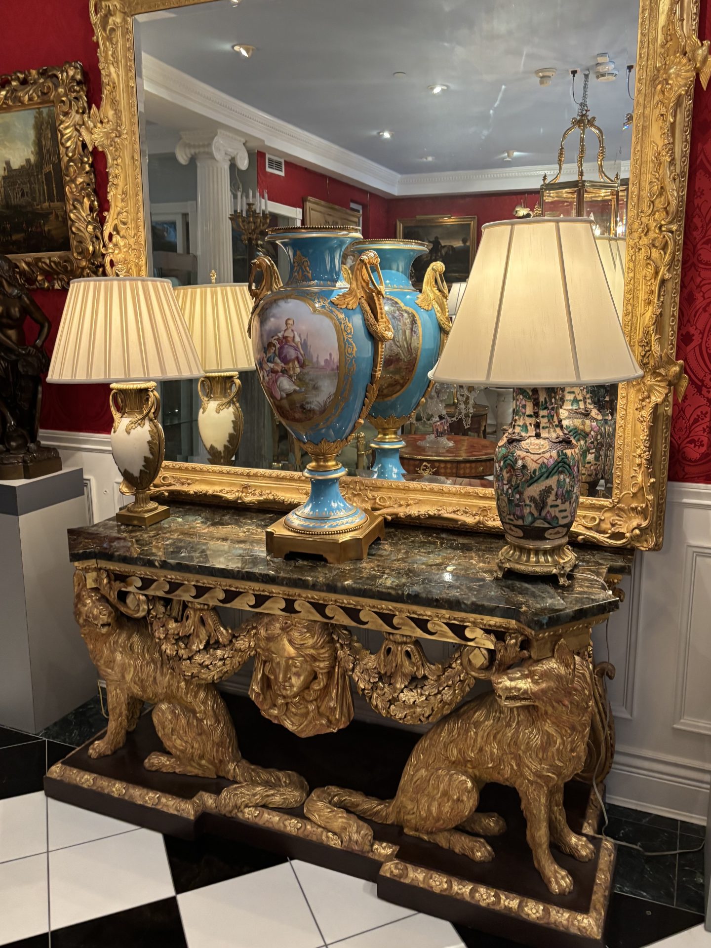 George II Style Gilt Wood Wolf Console After William Kent by Lenygon and Co - Image 21