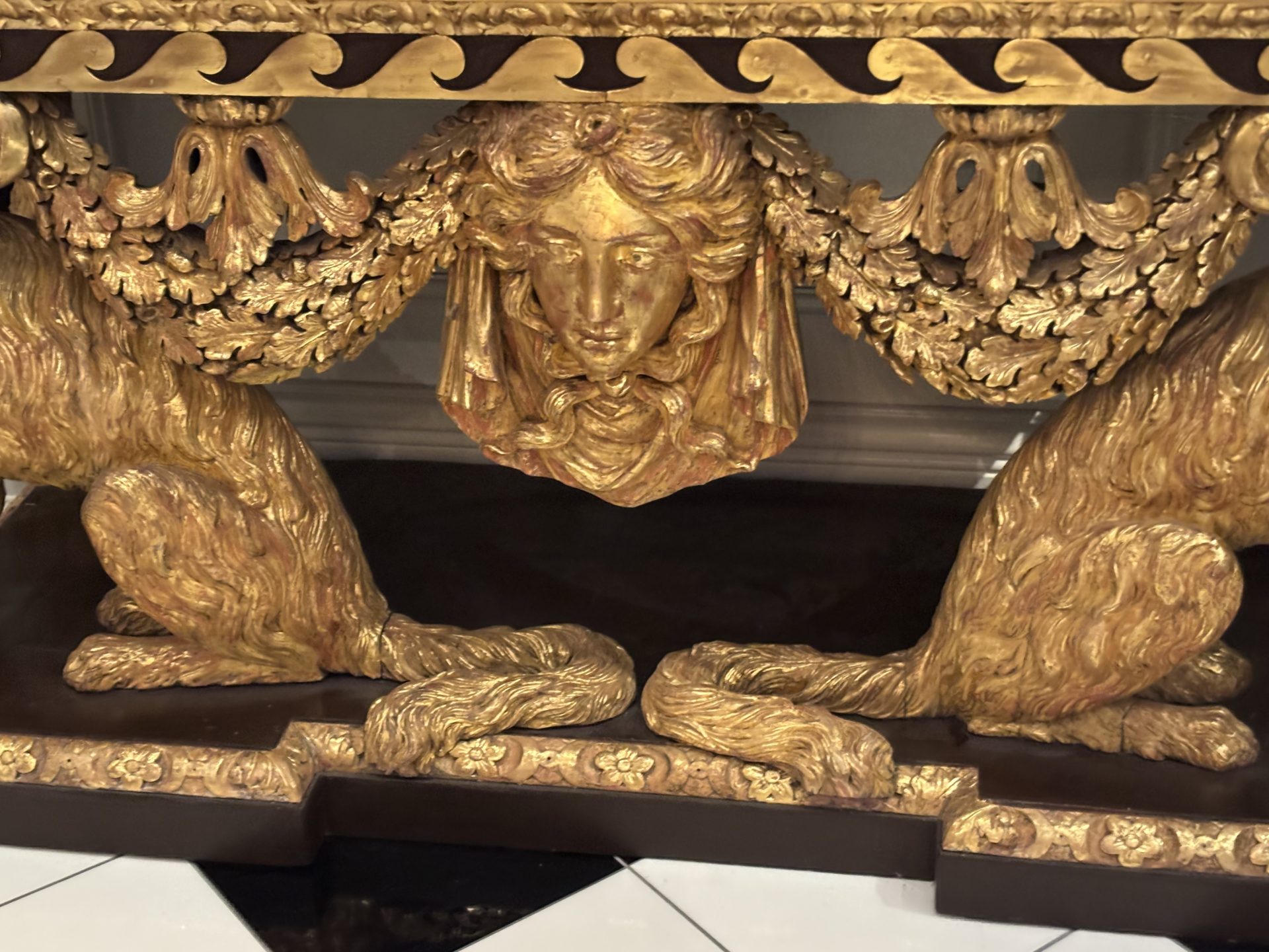 George II Style Gilt Wood Wolf Console After William Kent by Lenygon and Co - Image 19