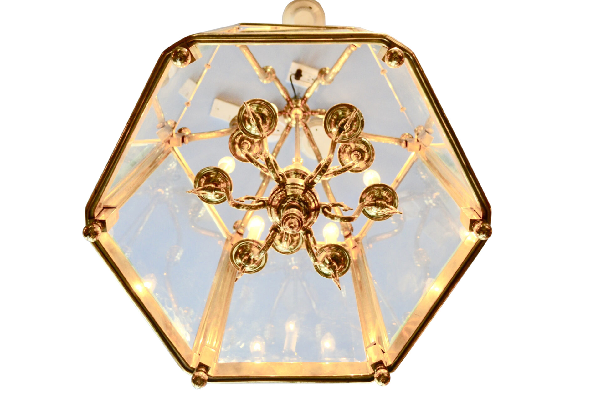 brass dining room lantern