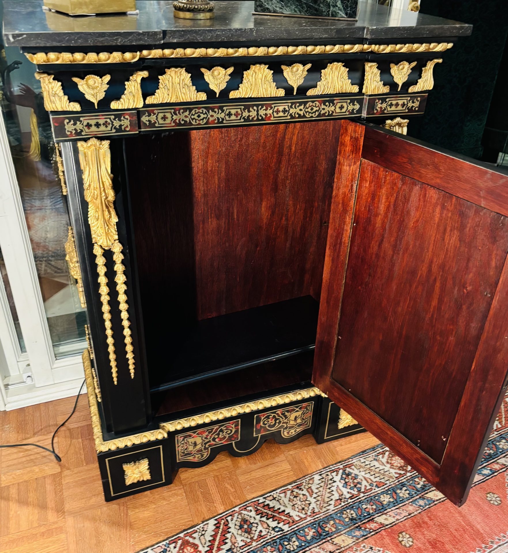 Napoleon III Ebonized and Brass Inlaid Cabinet - Image 10