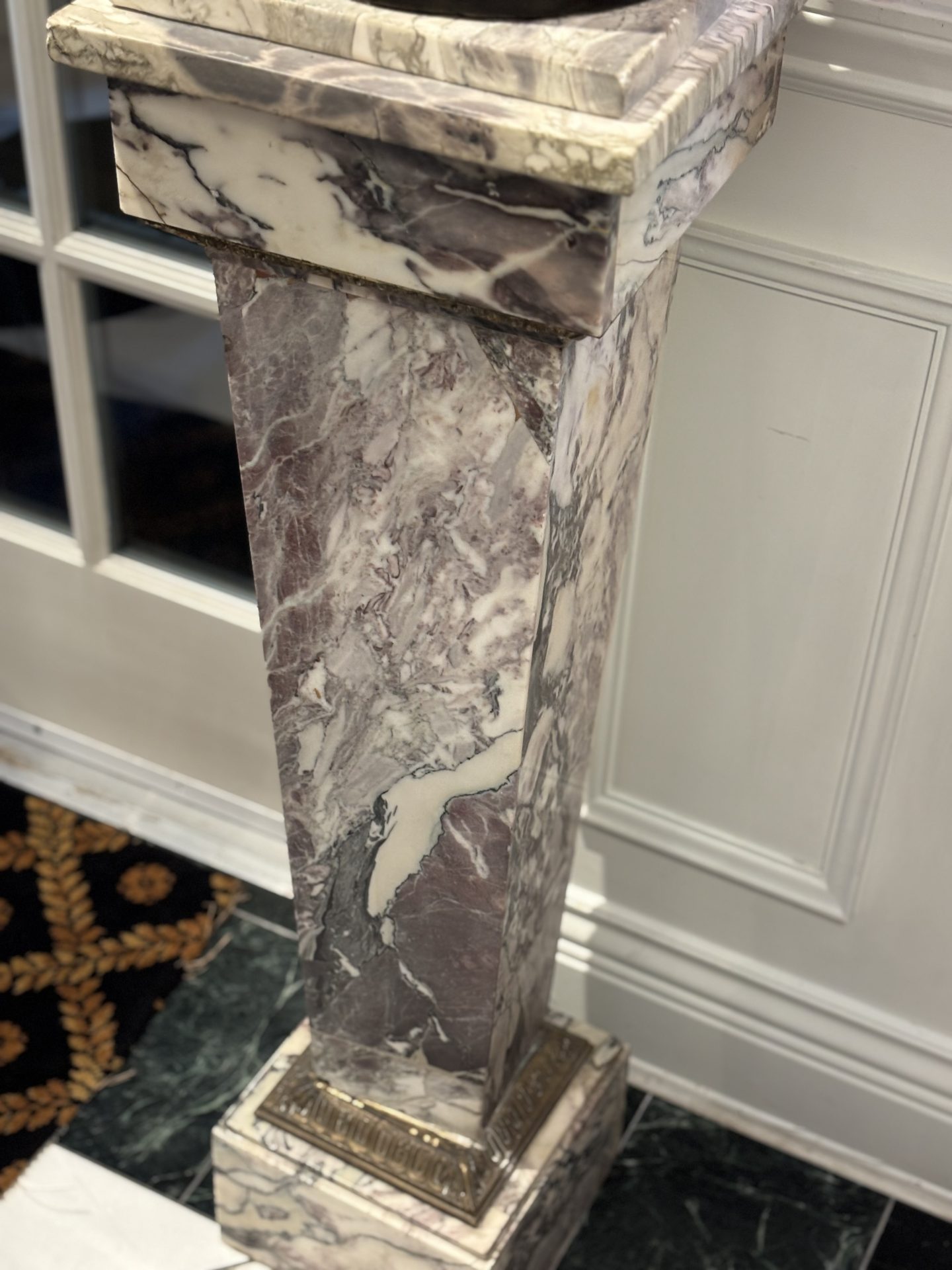 Grey Marble Column with Gilt Bronze Trim - Image 16