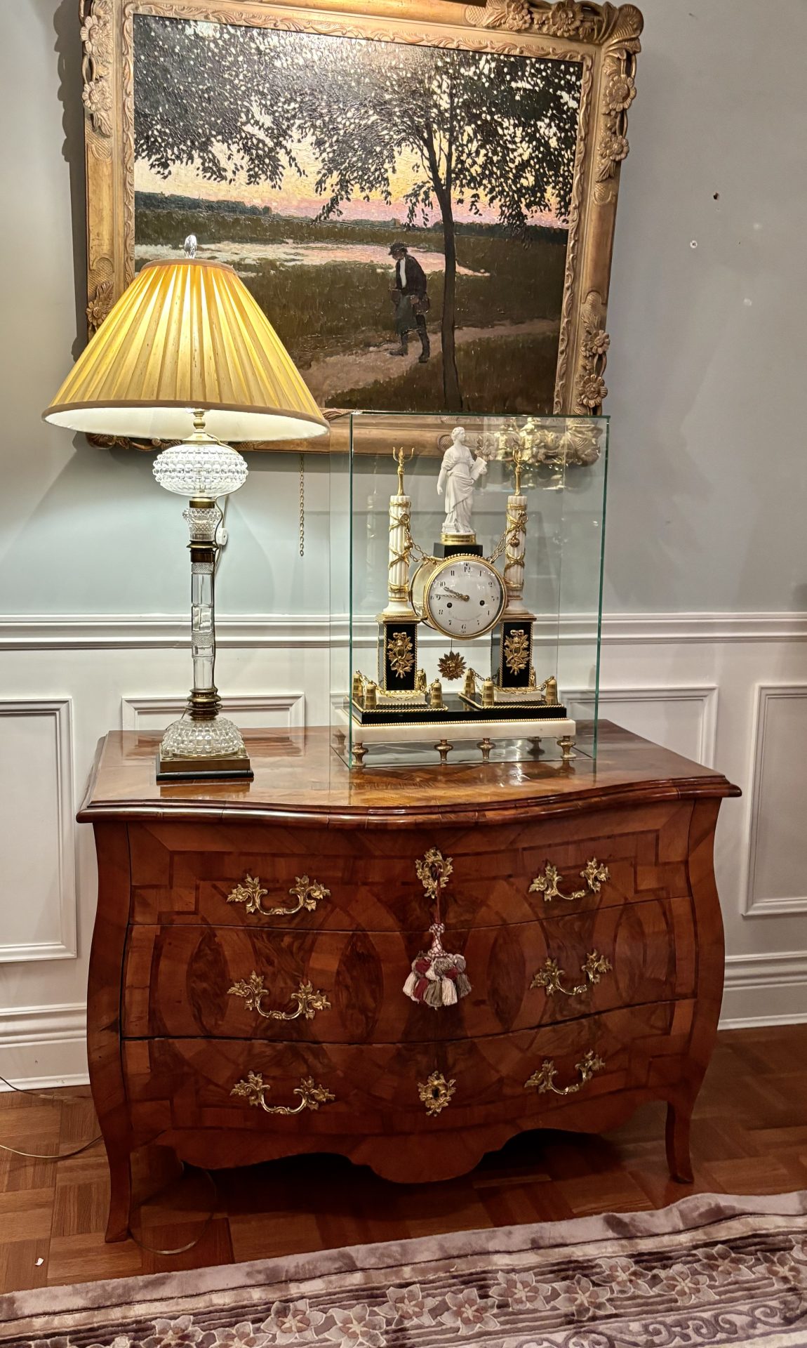 18thC Italian Marquetry Bombe Chest of Drawers - Image 21