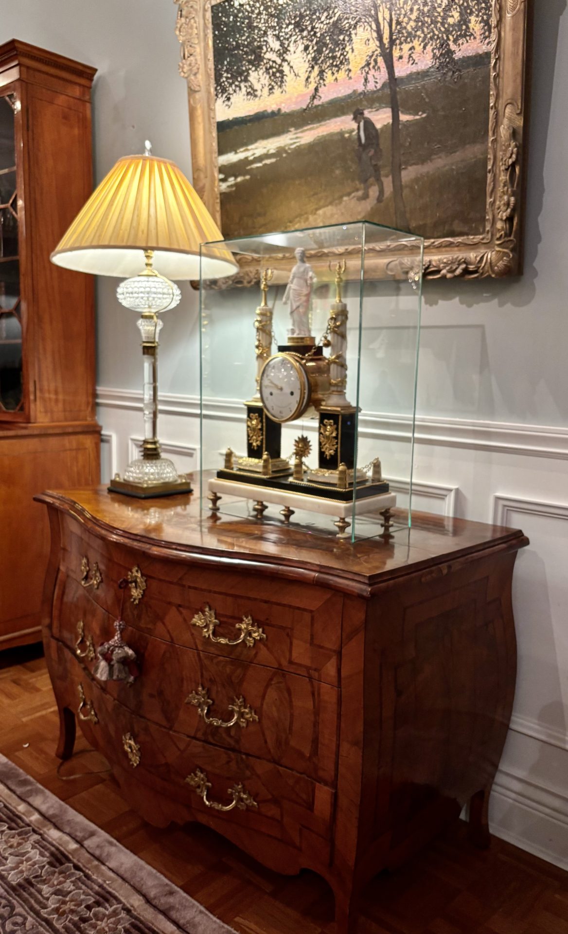 18thC Italian Marquetry Bombe Chest of Drawers - Image 19