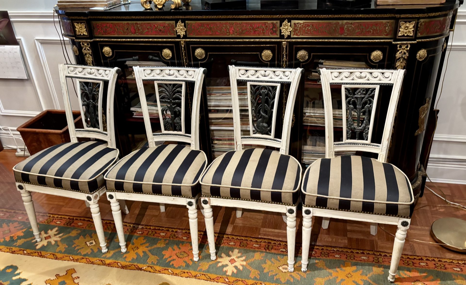 Set of Four French Directoire Period Painted Side Chairs - Image 18