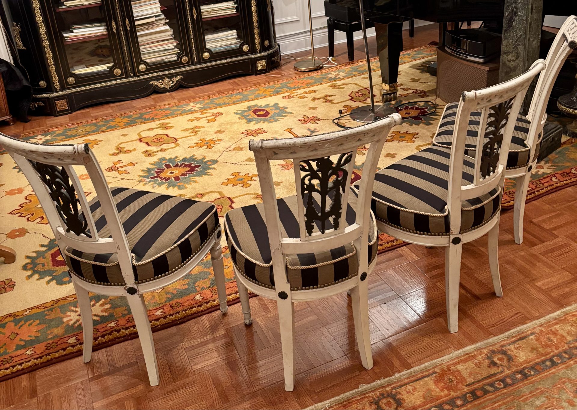 Set of Four French Directoire Period Painted Side Chairs - Image 16