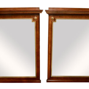 Pair of Dutch Empire style Mahogany Mirrors
