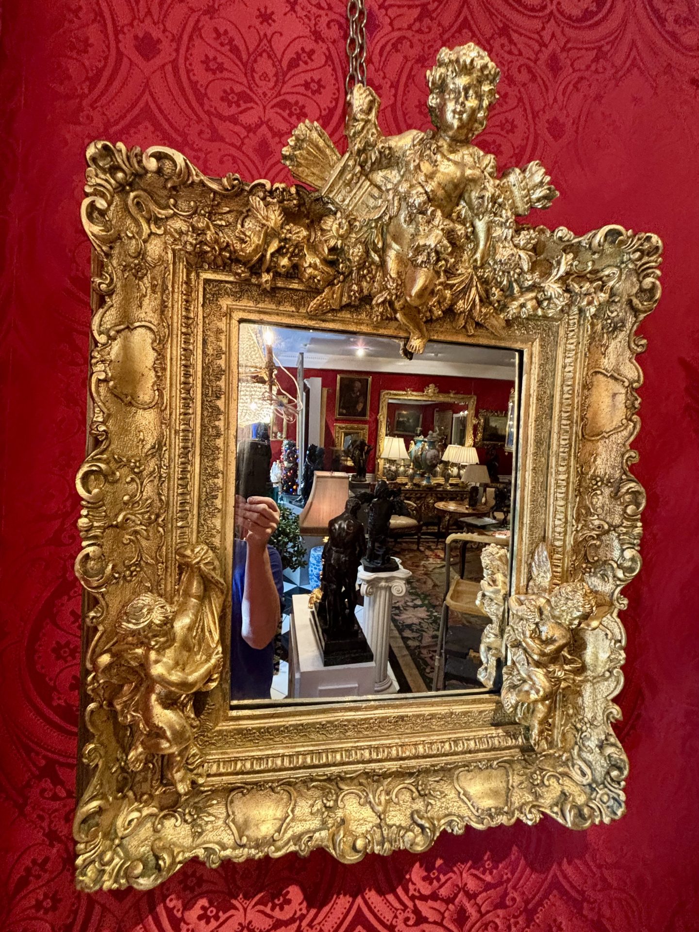 A Late 19 Century Napoleon III Rococo Gilt Wood and Gesso Framed MIrror - Image 16