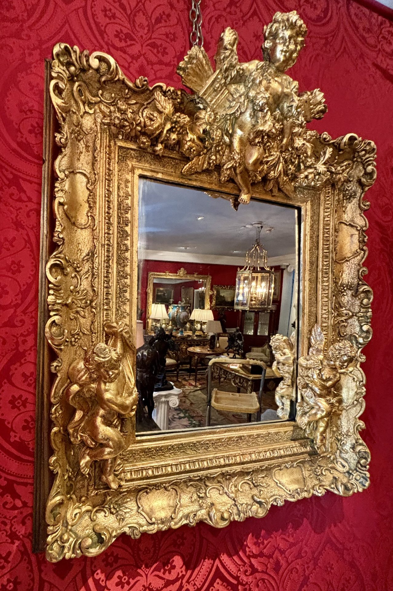 A Late 19 Century Napoleon III Rococo Gilt Wood and Gesso Framed MIrror - Image 19