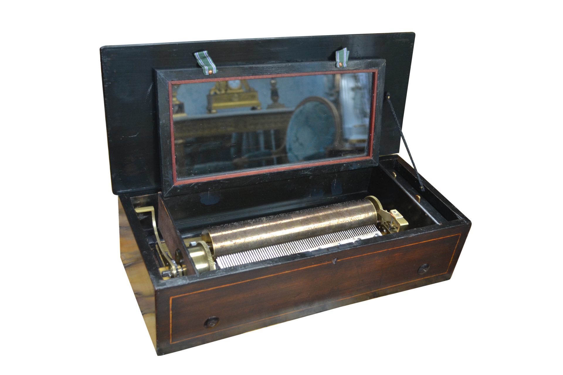 A fully restored and working late 19 Century Swiss cylinder music box