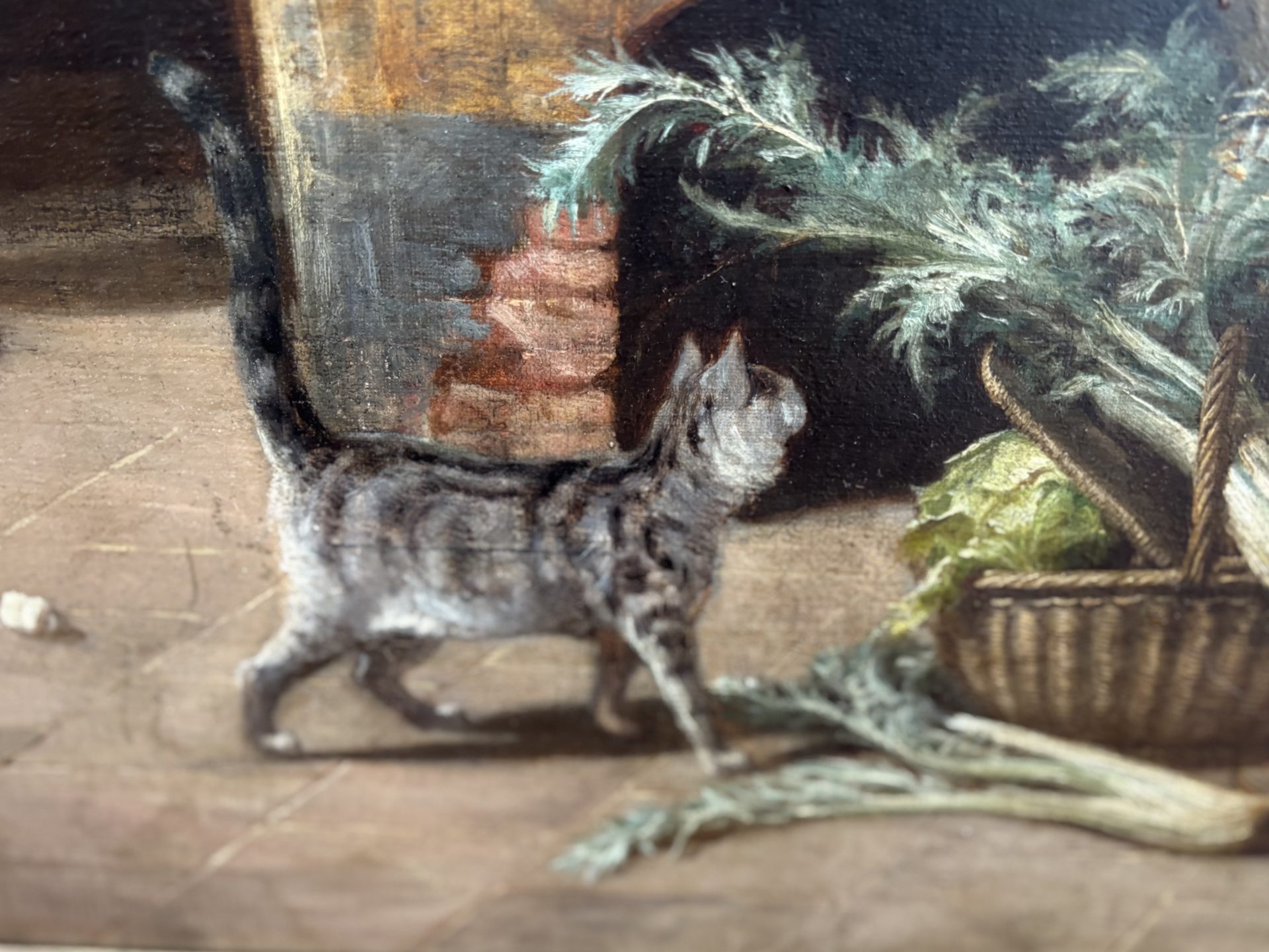 A Genre style oil painting of an interior scene by Paul Emile Faivre dated 1864 - Image 20