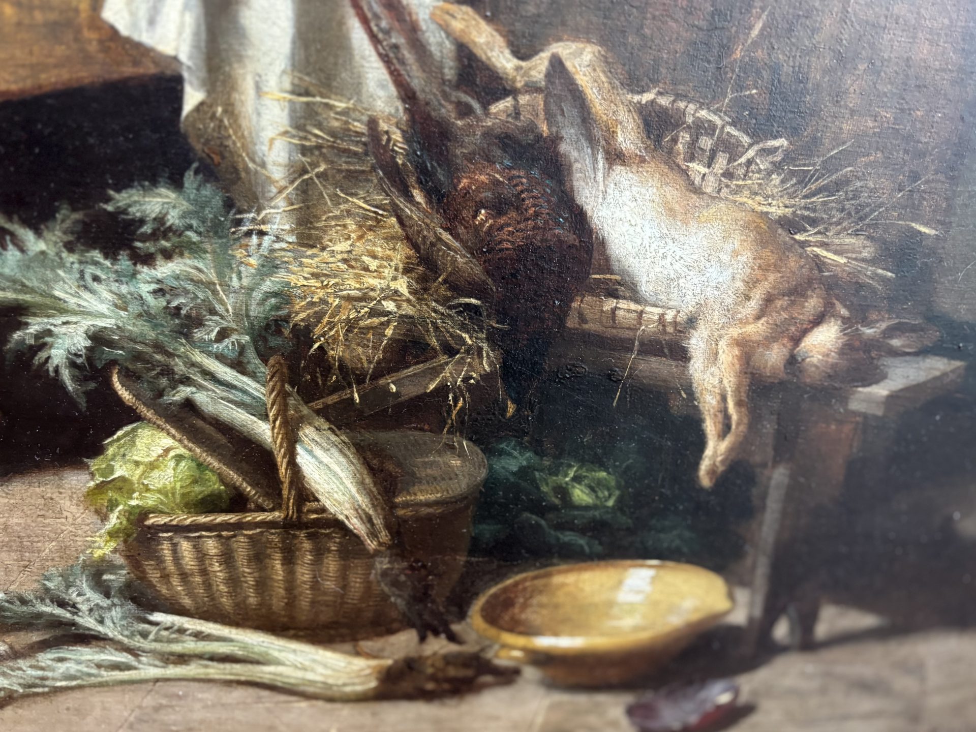 A Genre style oil painting of an interior scene by Paul Emile Faivre dated 1864 - Image 19