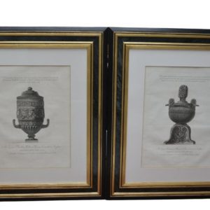 A Pair of Engravings of a Neo Classical Urns by G.B. Piranesi/F. Piranesi