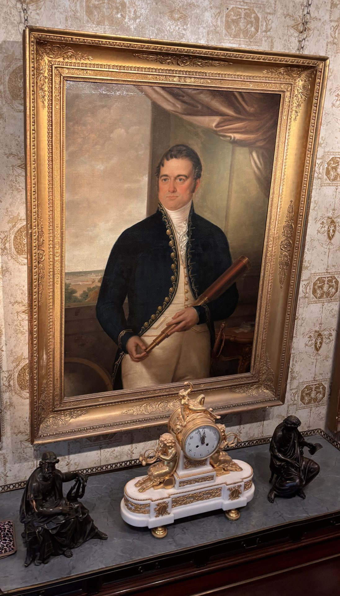 A French Empire three quarter length Portrait of a Naval Officer - Image 9