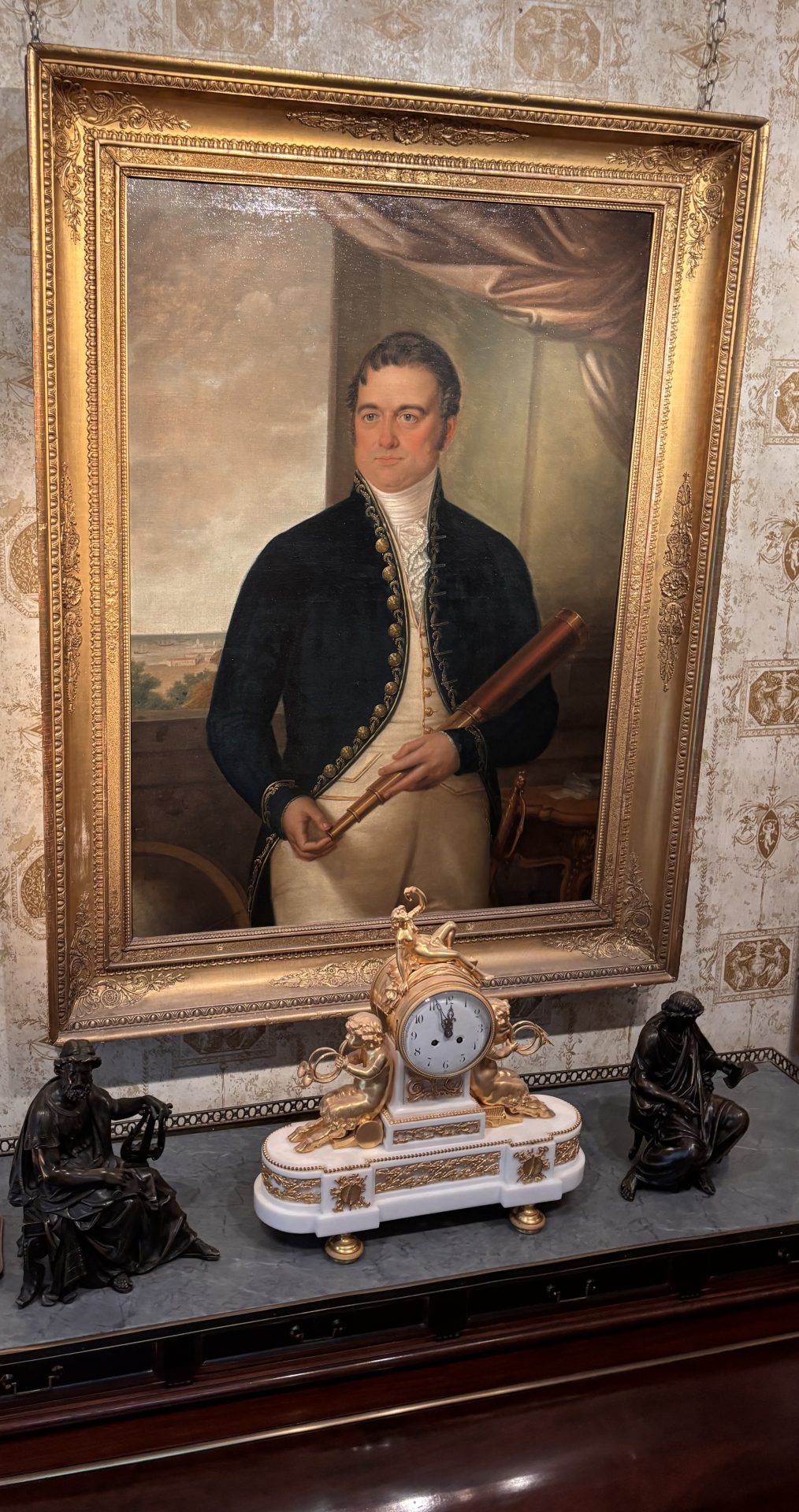 A French Empire three quarter length Portrait of a Naval Officer - Image 8