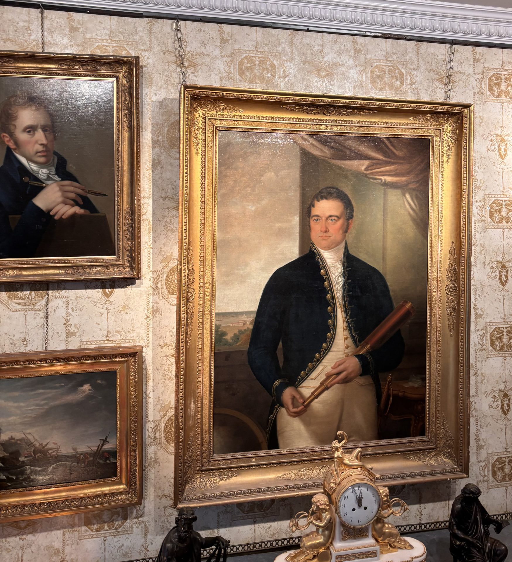 A French Empire three quarter length Portrait of a Naval Officer - Image 6