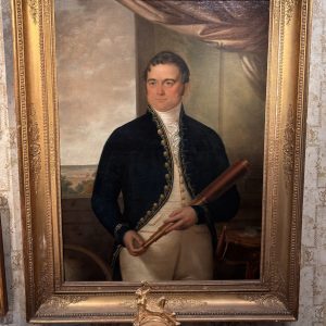 A French Empire three quarter length Portrait of a Naval Officer