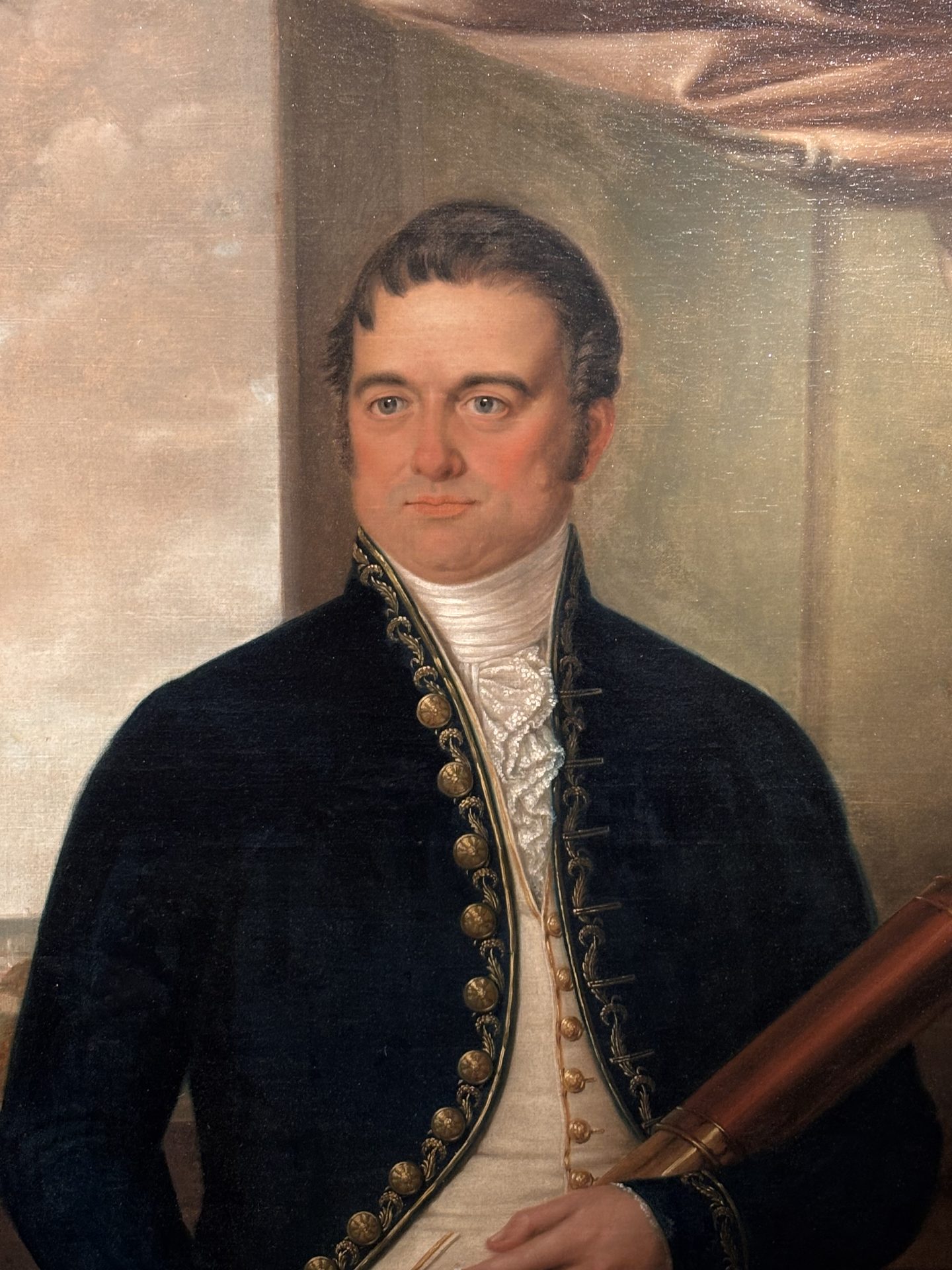 A French Empire three quarter length Portrait of a Naval Officer - Image 4