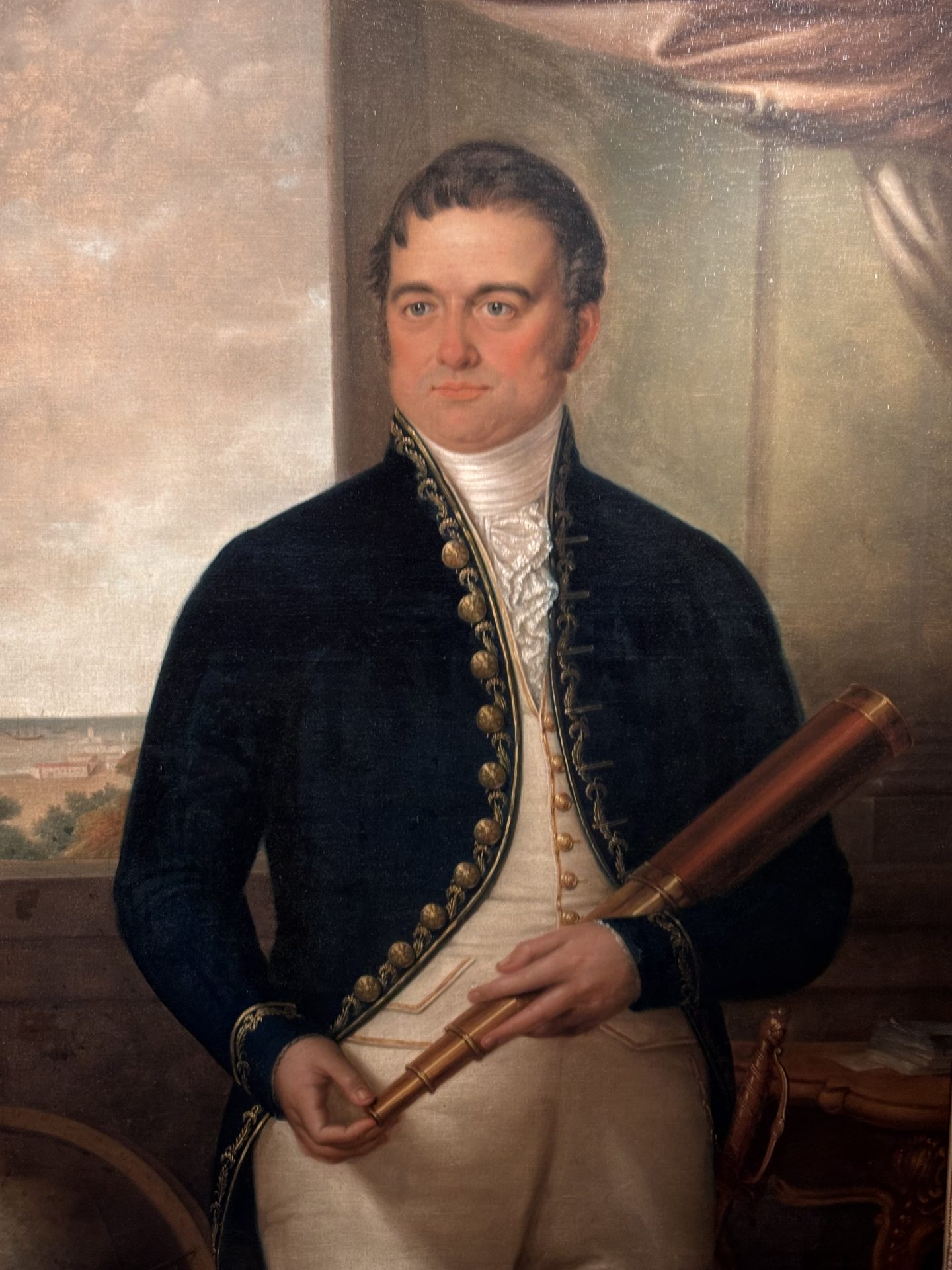 A French Empire three quarter length Portrait of a Naval Officer - Image 3