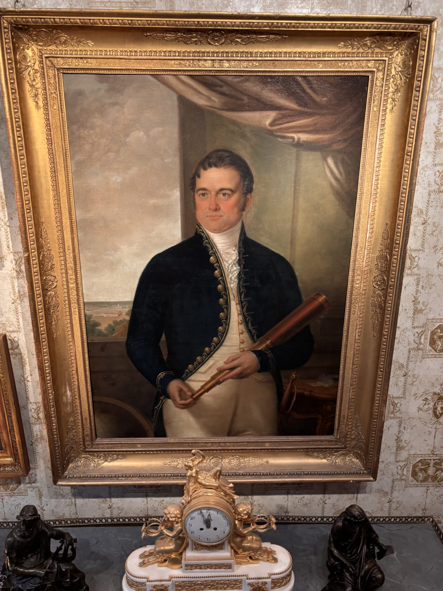 A French Empire three quarter length Portrait of a Naval Officer - Image 2