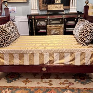 A French Empire Mahogany Day Bed with Gilt Bronze Mounts After Thomire
